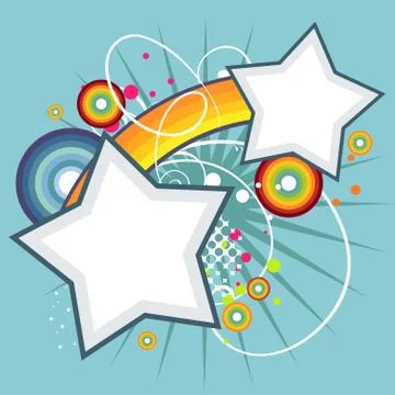 Abstract star funky vector background Stock Illustration