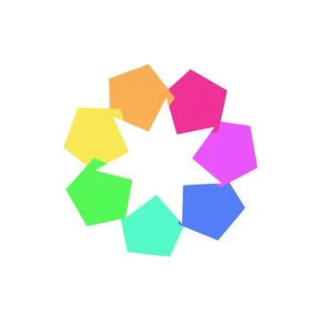 Abstract Star Geometric Logo Stock Illustration