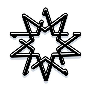 Abstract star geometric pattern black and white design Stockillustratie