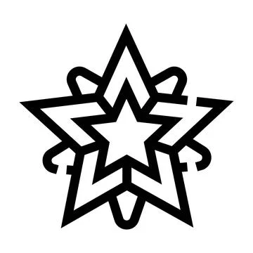 Abstract star geometric shape design element icon Stock Illustration