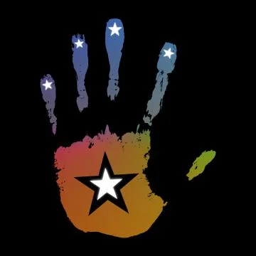 Abstract Star Hand Stock Illustration