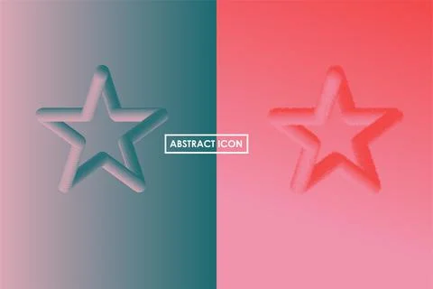 Abstract star icon on a colored background Stock-Illustration