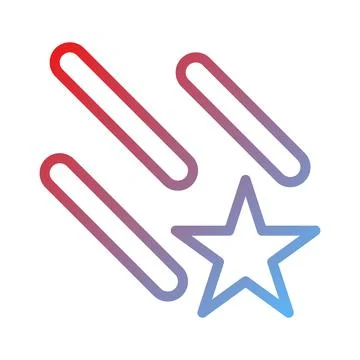 Abstract Star Icon with Linear Trailing Elements Stockillustratie
