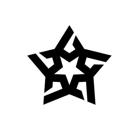 Abstract star logo icon design template elements. Double two star vector logo 스톡 일러스트