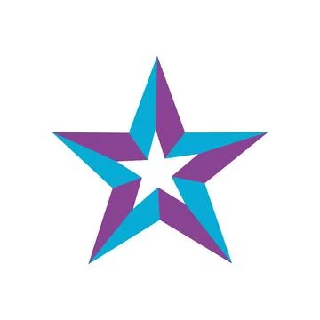 Abstract star logo icon design template elements Unique and modern the cleanline Stock Illustration