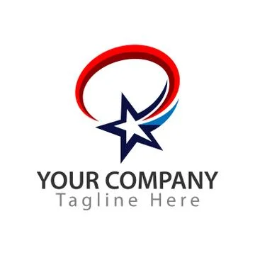 Abstract star logo template. Design template elements Stock Illustration
