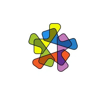 Abstract star Logo vector Stock Illustration