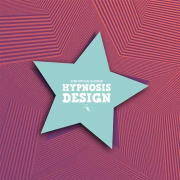 Abstract star optical illusion. Creative banner Illustrazione stock