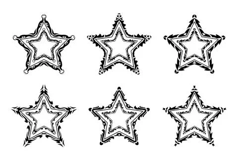 Abstract star ornament vector Stock Illustration