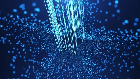 Abstract star particles background, bright glowing and shiny particles. Stock Footage 264608367