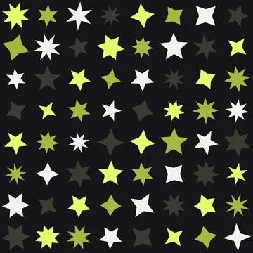 Abstract star pattern with lime green and dark grey colors for vibrant wall.. Stock Illustration