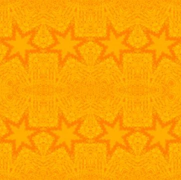 Abstract star pattern yellow orange Stock Illustration