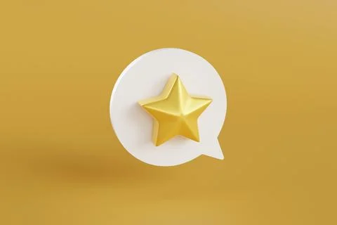 Abstract star rating 3d for web design. Icon design. 3d illustration. Busin.. Illustrazione stock