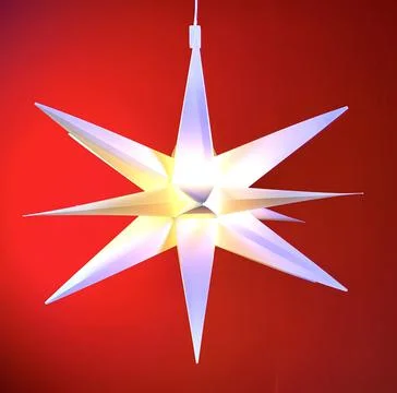 Abstract Star on Red Background Stock Photos