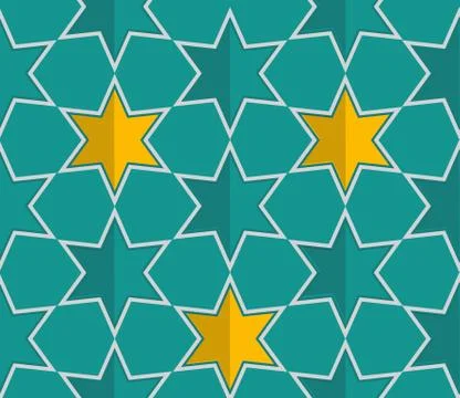 Abstract Star Seamless Pattern Background Stock Illustration