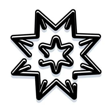 Abstract star shape geometric graphic design element Stock Illustration