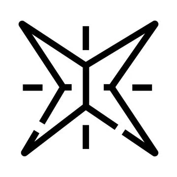 Abstract star shape geometric line art symbol 스톡 일러스트
