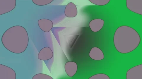 Abstract star shape with layered geometric patterns in green and purple an graph Video stock 332083817