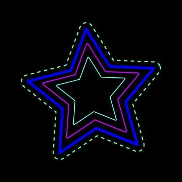 Abstract Star Shape Retro Style Icon Vector Illustration Stock Illustration