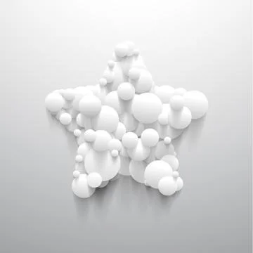 Abstract star shape with white circle Stock Illustration