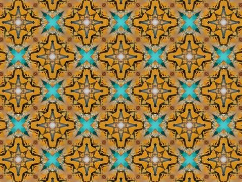 Abstract Star Shaped Pattern from Python Snake Skin Stock Illustration