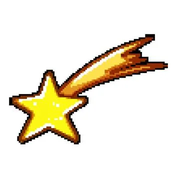 Abstract star shoot pixel art vector illustration Stock Illustration
