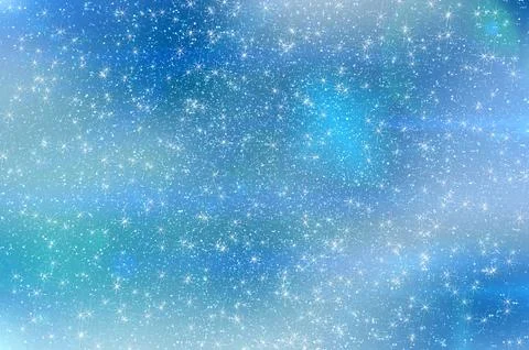 Abstract star sky snowflakes clouds Stock Illustration