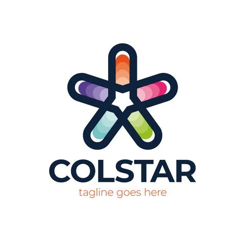 Abstract star vector logo icon design template elements. vector Awesome Color 스톡 일러스트