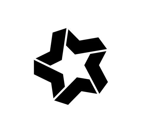 Abstract star vector logo icon design template elements. vector Awesome Color Illustrazione stock