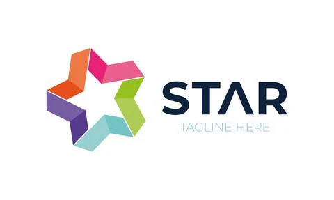 Abstract star vector logo icon design template elements. vector Awesome Color Stock Illustration