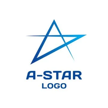 Abstract star vector logo template. Stock Illustration