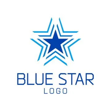 Abstract star vector logo template. Stock Illustration