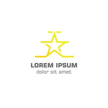 Abstract star. Vector logo template Illustrazione stock