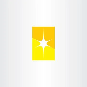 Abstract star yellow vector symbol element Stock Illustration