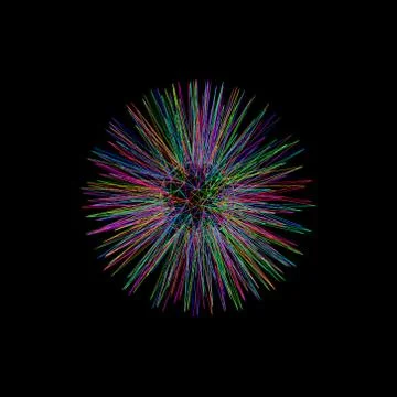 Abstract star.3d framework sphere from lines. Vector outline illustration. 스톡 일러스트