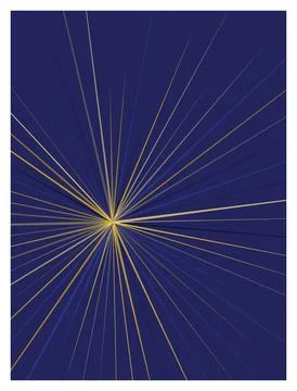 Abstract starburst background featuring sharp radial lines with gold elements Stockillustratie