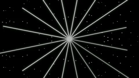 Abstract Starburst Explosion Background with Glowing Lines and Stars Stock Footage 332502055