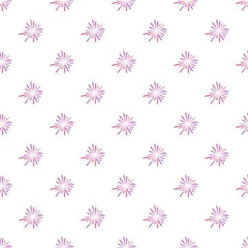 Abstract starburst firework pattern on white background Stock Illustration
