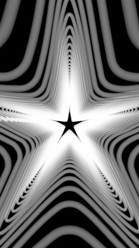 Abstract Starburst: Monochrome Star Pattern Stock Footage 310181451