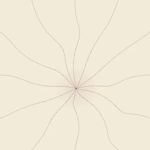 Abstract Starburst Pattern of Lines on Beige Background Stock Footage 347804674