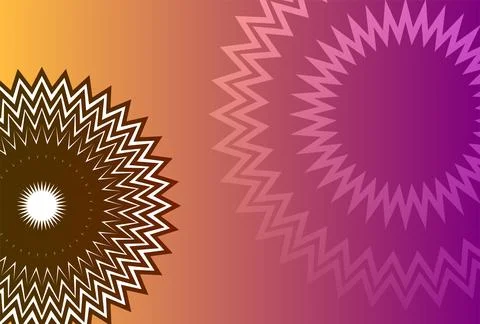 Abstract Starburst Radial Pattern Background in Purple and Orange Gradient 库存插图