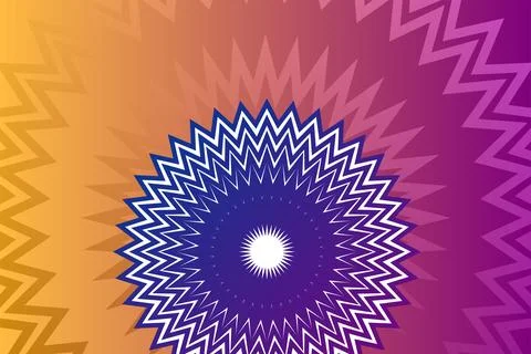 Abstract Starburst Radial Pattern Background in Purple and Orange Gradient 스톡 일러스트