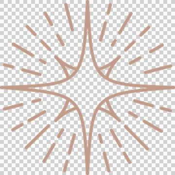 Abstract starburst is radiating soft peach lines in flat vector style, イラスト素材