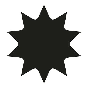 Abstract starburst shape representing explosion or impact Stock Illustration
