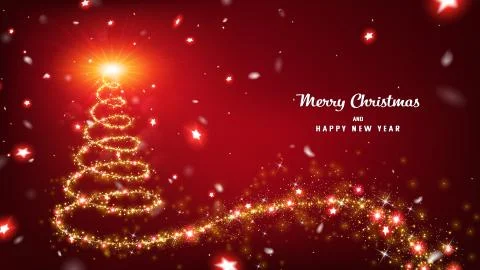 Abstract stardust of Christmas tree Stock Illustration
