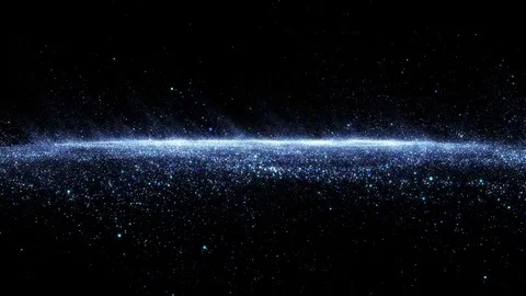 Abstract stardust smokey wave particles Stock Footage 80237310