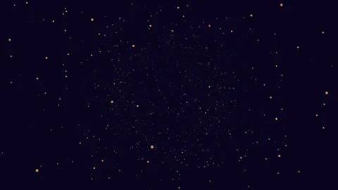 Abstract starfield background with glowing particles drifting in deep blue space 스톡 동영상 330080850