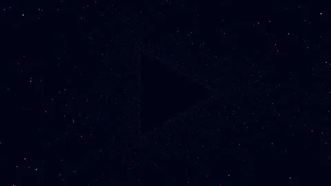 Abstract starfield space background with glowing particles forming triangular Vídeos de archivo 332107716