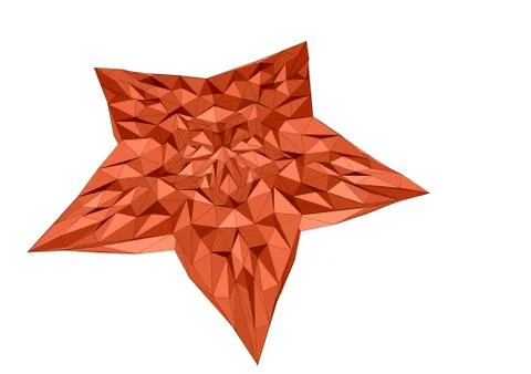 Abstract starfish on white Illustrazione stock