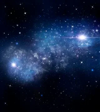 Abstract starry blue background Stock Illustration